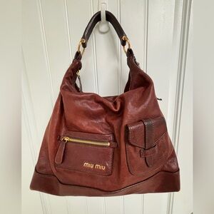 Brown Leather Miu Miu Bag Vintage